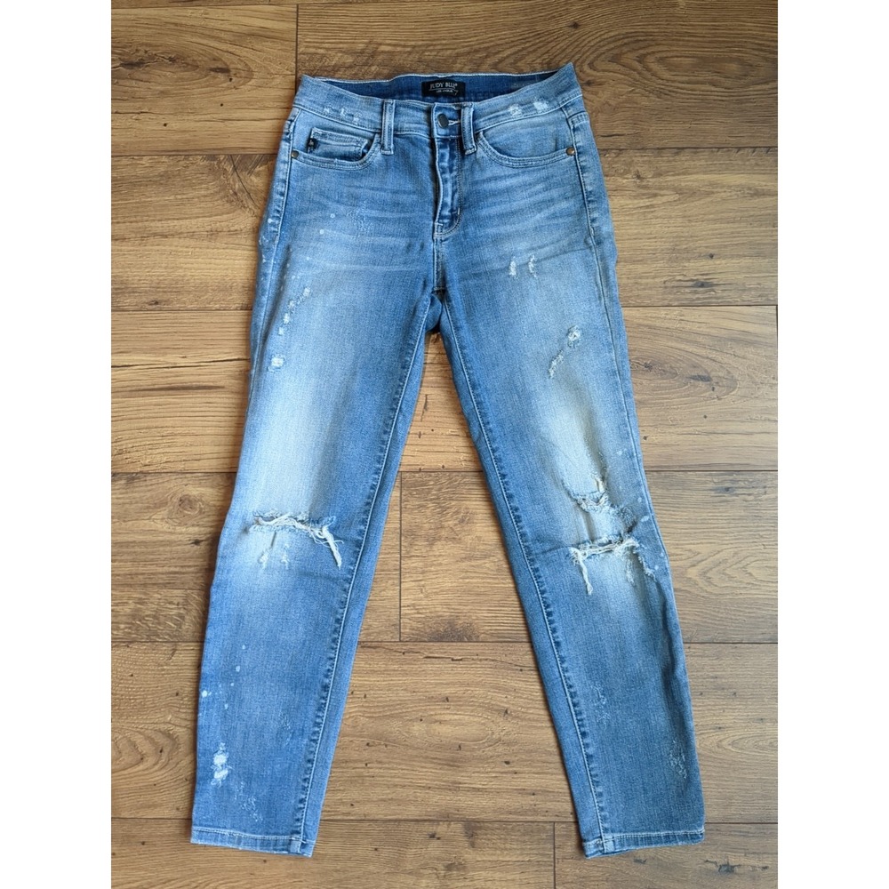 Judy‎ Blue Women's Straight Leg Distressed Stretch Jeans Size 3/26x26